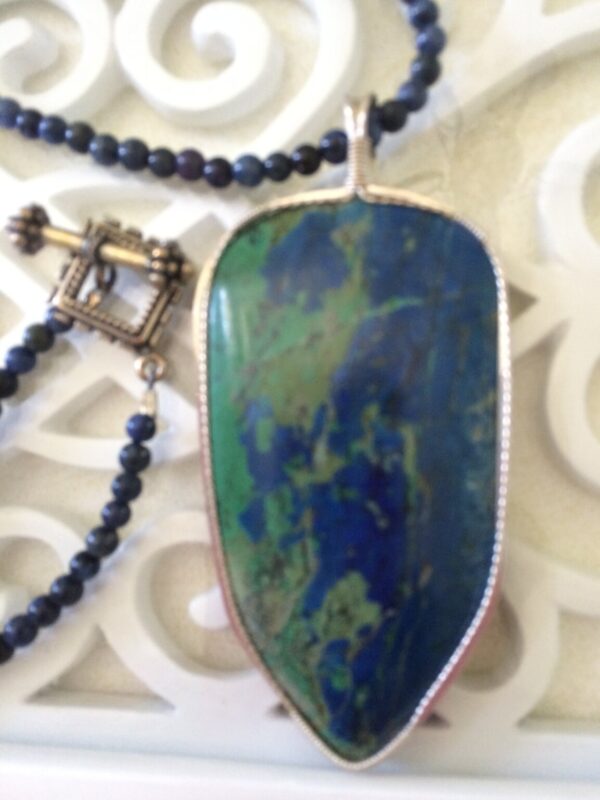 Product Image: Stunning Malachite and Azurite Pendant Necklace