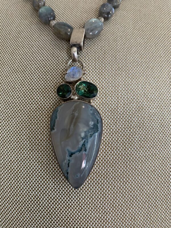 Product Image: Dreamy Moss Agate Montage Pendant Necklace
