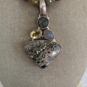Product Image: Amazing Mountain Jasper Pendant in Forest Hues