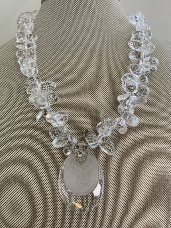 Product Image: Vintage (1930’s) Etched Glass Pendant Necklace