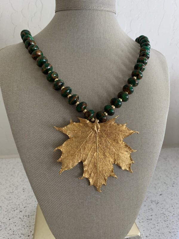 Product Image: Gold Maple Leaf Pendant Necklace