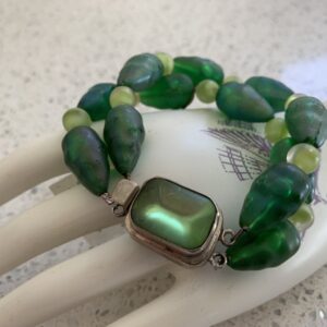 Product Image: 1930’s Vintage Green Crystal Bead Bracelet