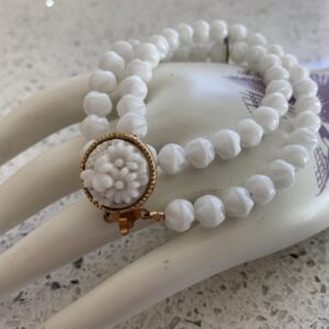 Product Image: Vintage White Floral Button Bracelet