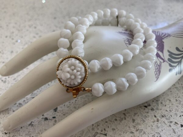 Product Image: Vintage White Floral Button Bracelet
