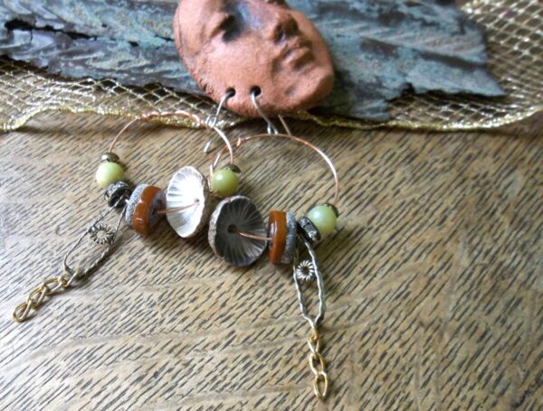 Product Image: Copper Hoop Wire Wrapped Earrings Bead Soup
