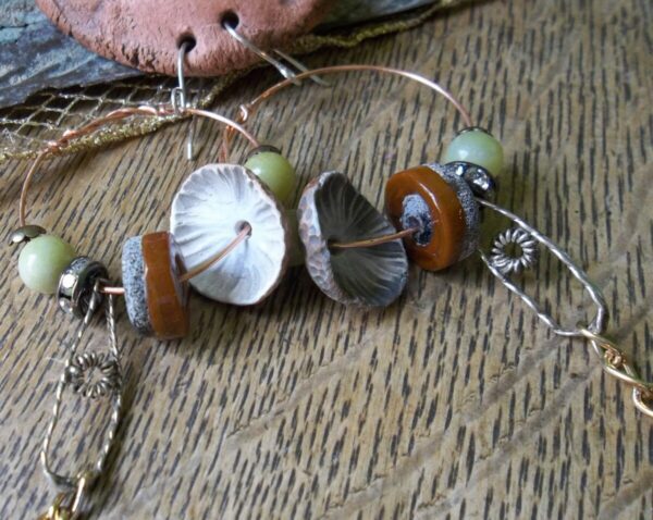 Product Image: Copper Hoop Wire Wrapped Earrings Bead Soup