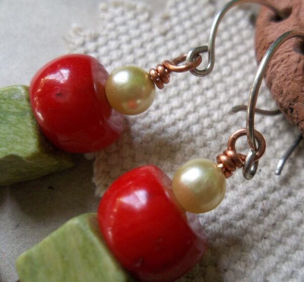 Product Image: Coral Turquoise Grab Bag Earrings