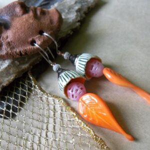 Product Image: Bag Earrings w/ Clay Bells-Lots of Swing