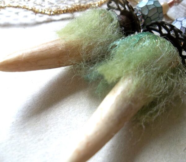Product Image: Horn and Wool Earrings. Sometimes outrageous. Always unique.