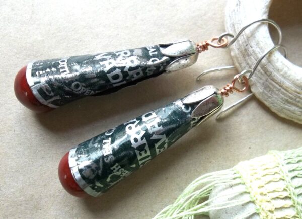 Product Image: Rolled Bottle Cap Earrings