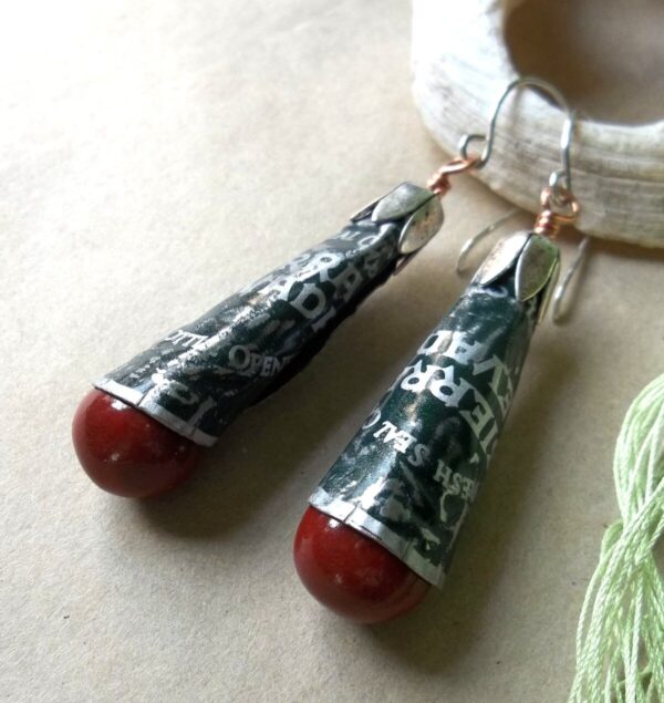 Product Image: Rolled Bottle Cap Earrings