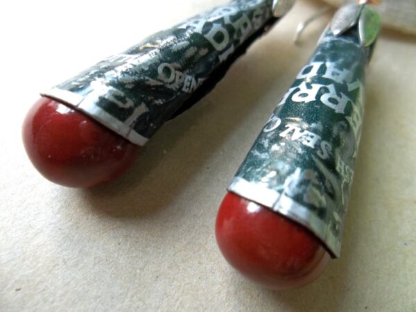 Product Image: Rolled Bottle Cap Earrings