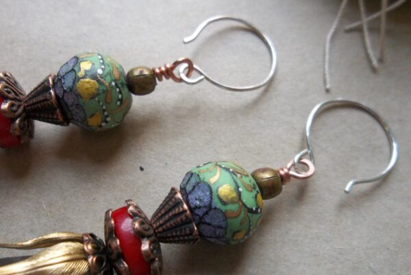 Product Image: Bottle Cap Feather Earrings