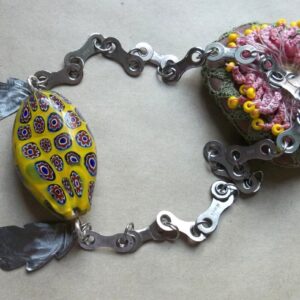 Product Image: Vintage Millefiori Glass Bead Bike Chain Neckpiece