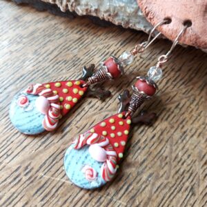 Product Image: Enameled Deer Gnome Earrings