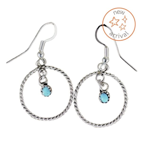 Product Image: Wire Twist Turquoise Earrings