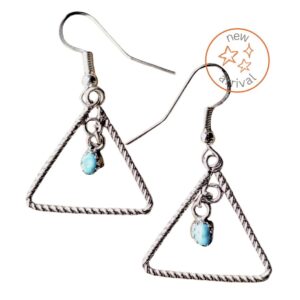 Product Image: Wire Twist Turquoise Earrings