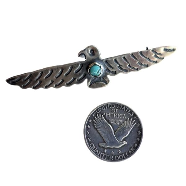 Product Image: Vintage Turquoise Thunderbird Pin