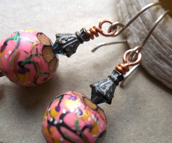Product Image: Ceramic Shield And Polymer Earrings