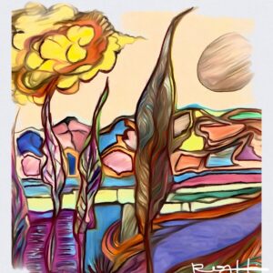 Product Image: Hiking Santa Fe 2025 12″X17″
