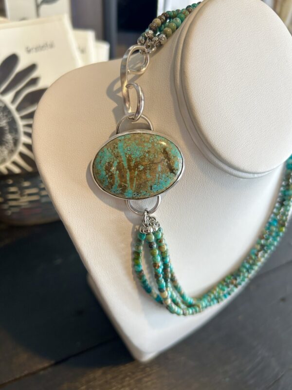 Product Image: Multi-strand Turquoise Necklace with ‘Crazy 8’ Turquoise Clasp