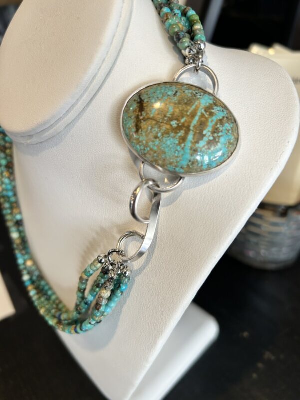 Product Image: Multi-strand Turquoise Necklace with ‘Crazy 8’ Turquoise Clasp