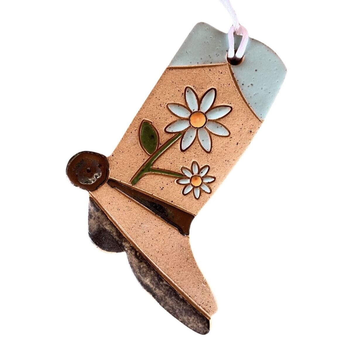 Santa Fe Marketplace Ceramic Cowboy Boot Ornament Product Image: Ceramic Cowboy Boot Ornament