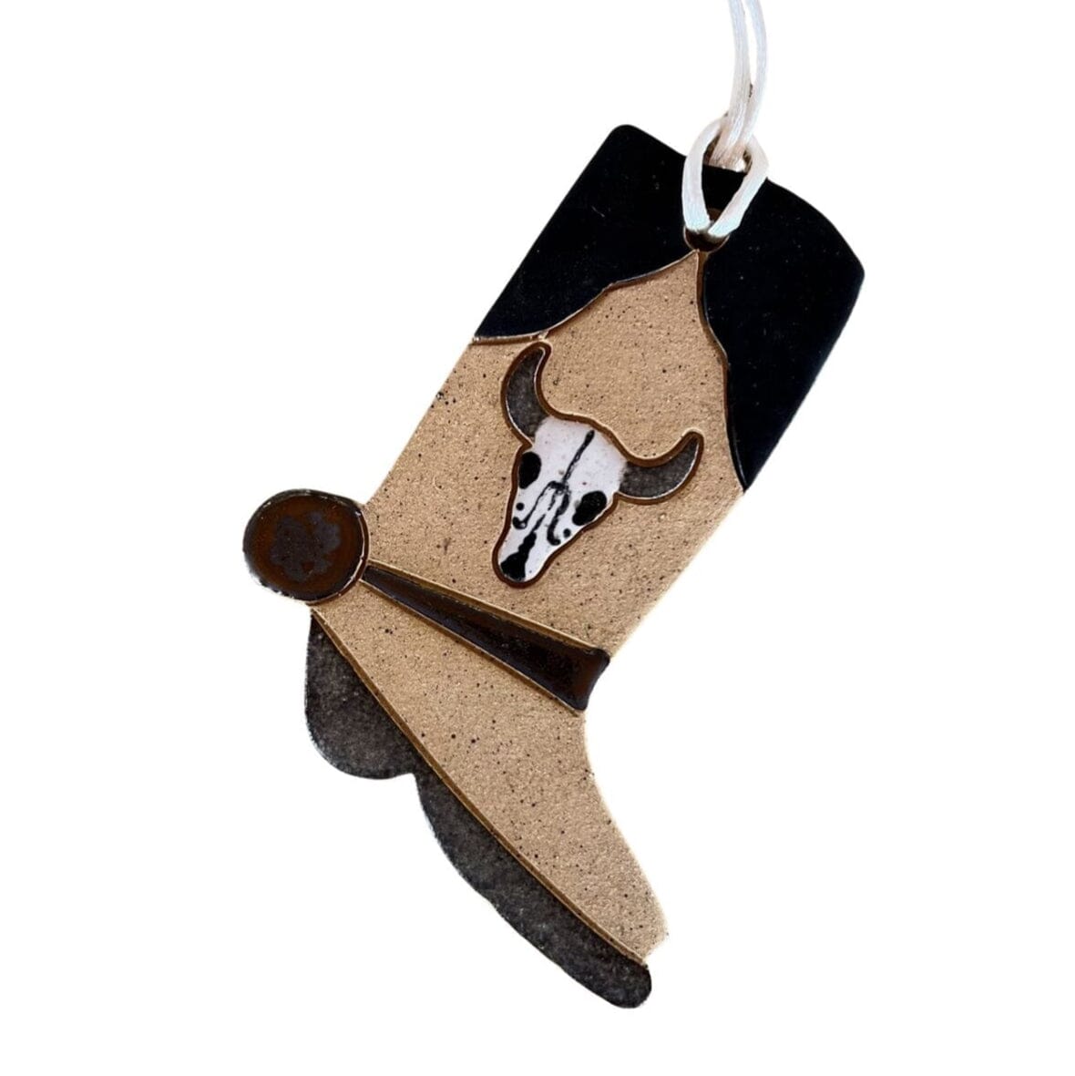 Santa Fe Marketplace Ceramic Cowboy Boot Ornament Product Image: Ceramic Cowboy Boot Ornament