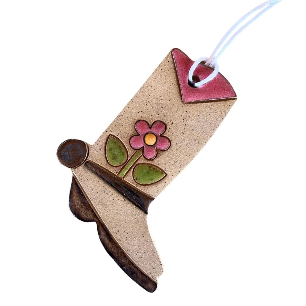 Santa Fe Marketplace Ceramic Cowboy Boot Ornament Product Image: Ceramic Cowboy Boot Ornament