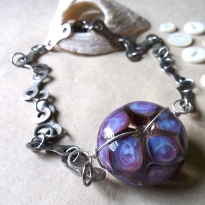 Product Image: Artisan Made Glass Bead Bike Chain Neckpiece