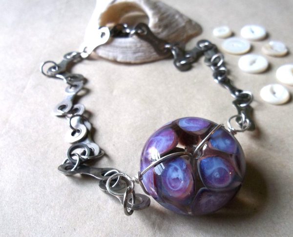 Product Image: Artisan Made Glass Bead Bike Chain Neckpiece