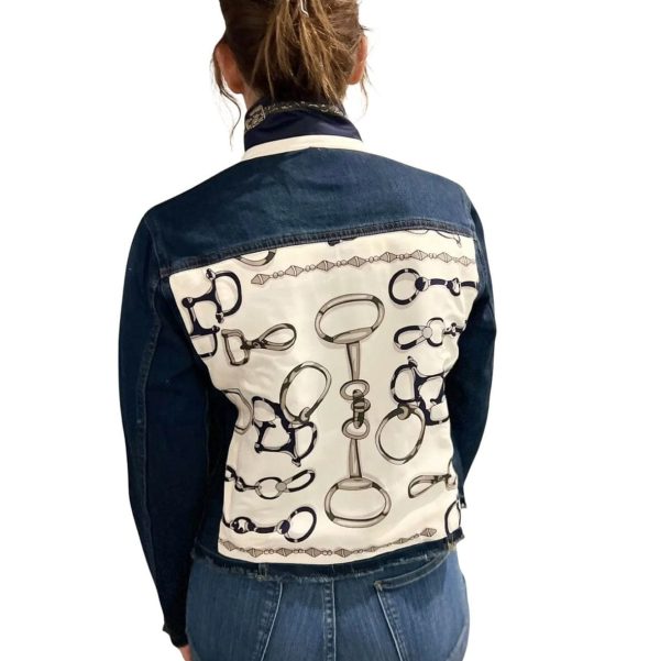 Product Image: Silk Scarf Denim Jacket