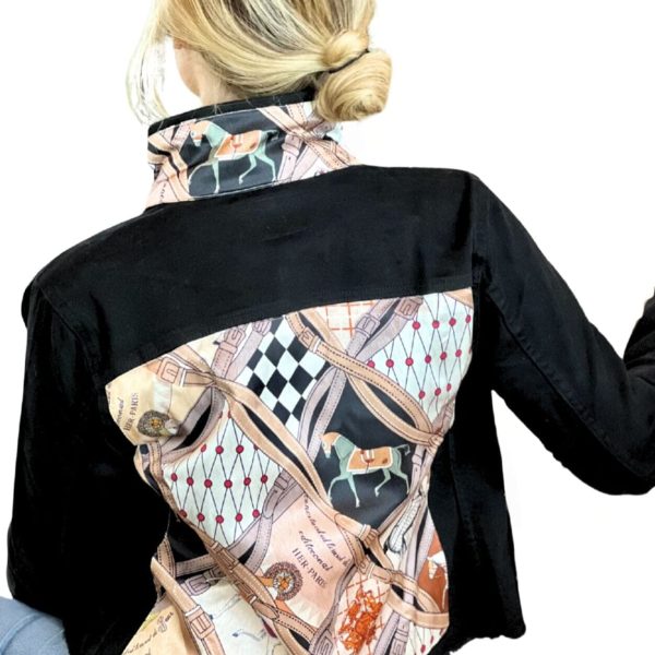 Product Image: Silk Scarf Denim Jacket