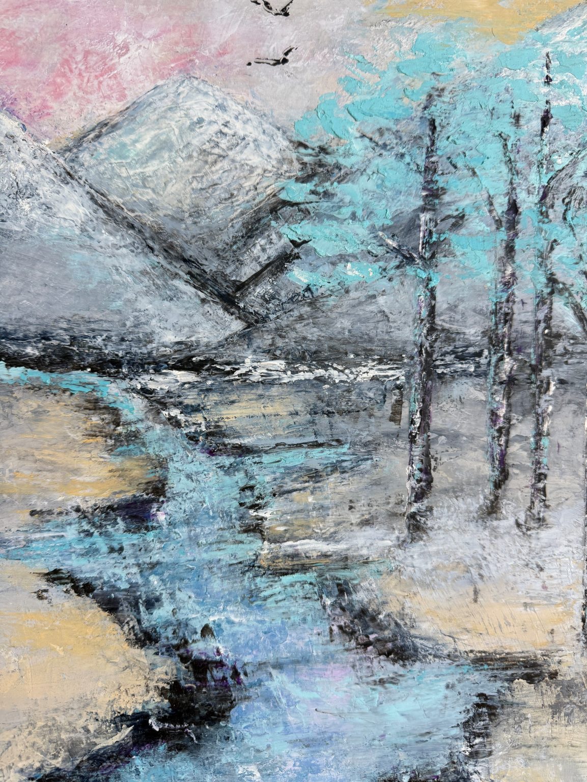 Santa Fe Marketplace I am the Expression of My Soul — Original oil and cold wax painting on 11×14 birch hardwood board (1.5″ deep) Product Image: I am the Expression of My Soul — Original oil and cold wax painting on 11×14 birch hardwood board (1.5″ deep)