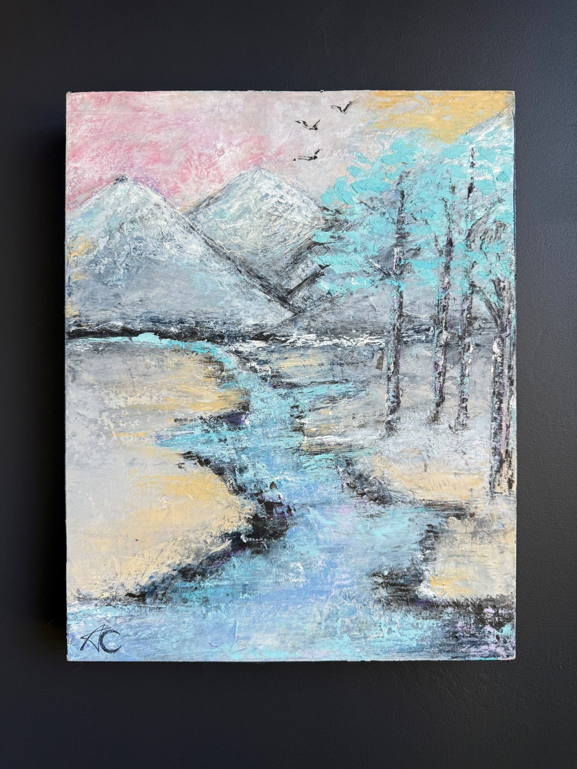 Santa Fe Marketplace I am the Expression of My Soul — Original oil and cold wax painting on 11×14 birch hardwood board (1.5″ deep) Product Image: I am the Expression of My Soul — Original oil and cold wax painting on 11×14 birch hardwood board (1.5″ deep)