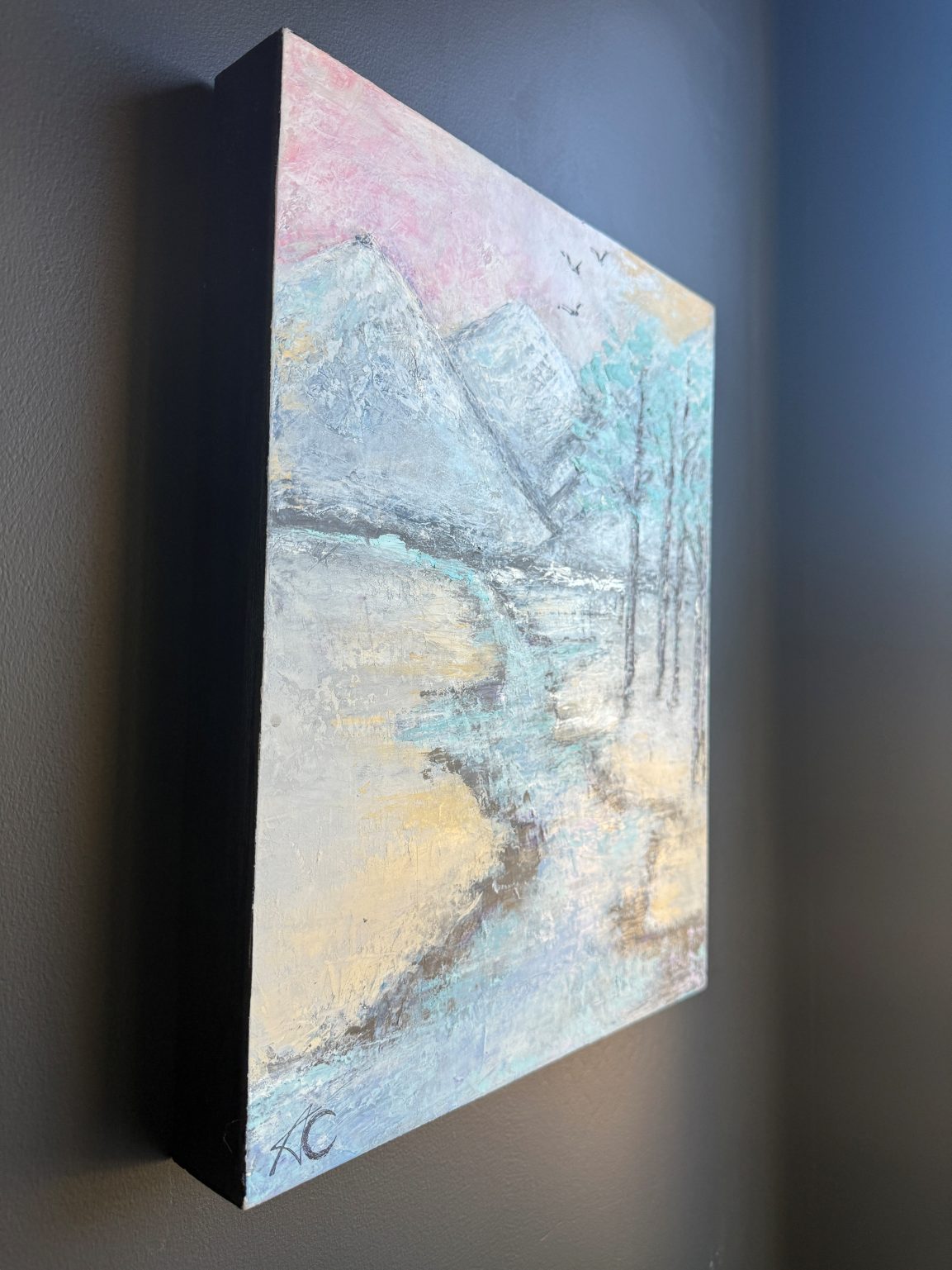 Santa Fe Marketplace I am the Expression of My Soul — Original oil and cold wax painting on 11×14 birch hardwood board (1.5″ deep) Product Image: I am the Expression of My Soul — Original oil and cold wax painting on 11×14 birch hardwood board (1.5″ deep)