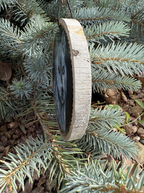 Product Image: Protector Wolf — Original Hand-Painted Aspen Wood Slice