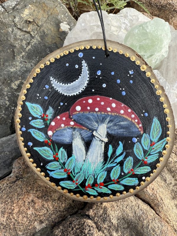 Product Image: Forest Delight – Original Hand-Painted Aspen Wood Slice