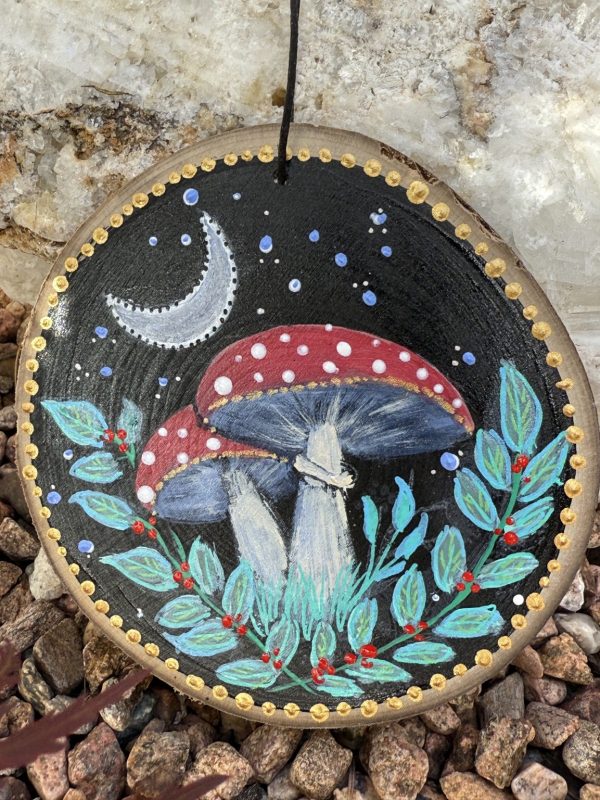 Product Image: Forest Delight – Original Hand-Painted Aspen Wood Slice