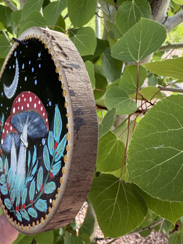 Product Image: Forest Delight – Original Hand-Painted Aspen Wood Slice