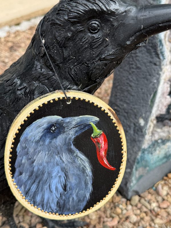 Product Image: Mystical Raven – Original Hand-Painted Aspen Wood Slice