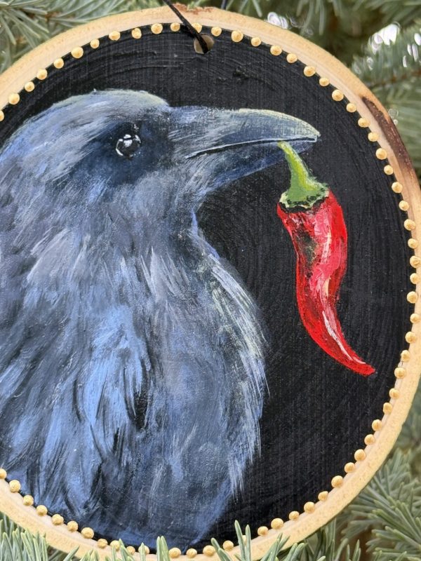 Product Image: Mystical Raven – Original Hand-Painted Aspen Wood Slice