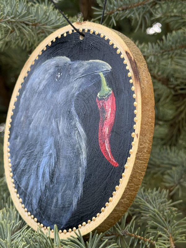 Product Image: Mystical Raven – Original Hand-Painted Aspen Wood Slice