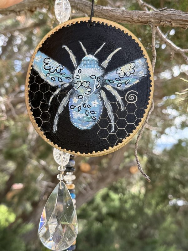 Product Image: Bee Allowing — Original Hand-Painted Aspen Wood Slice