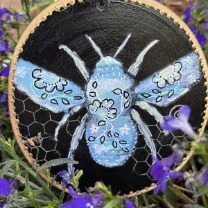 Product Image: Bee Allowing — Original Hand-Painted Aspen Wood Slice