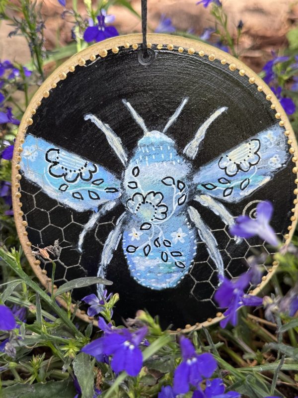 Product Image: Bee Allowing — Original Hand-Painted Aspen Wood Slice