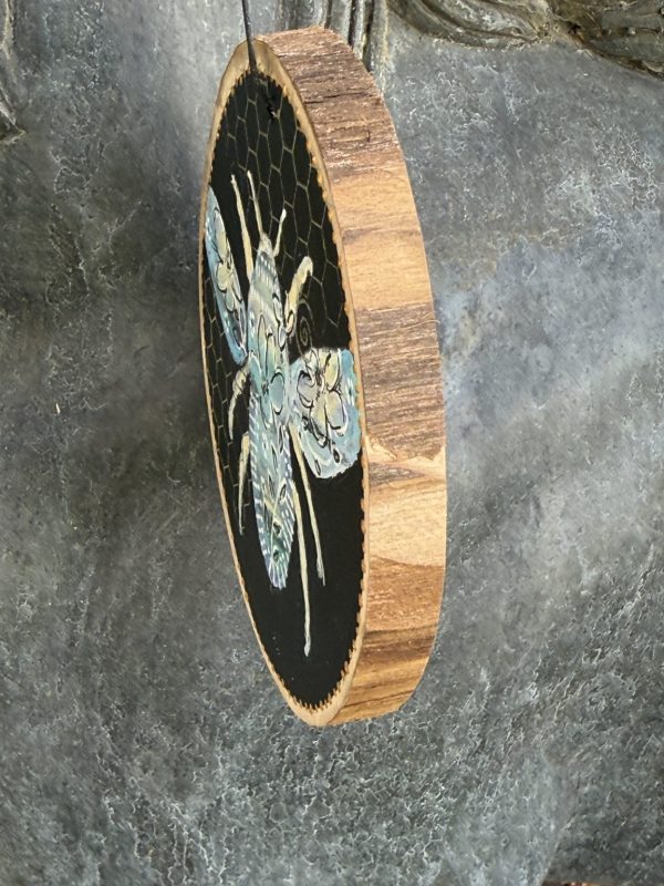 Product Image: Bee Joyful — Original Hand-Painted Aspen Wood Slice