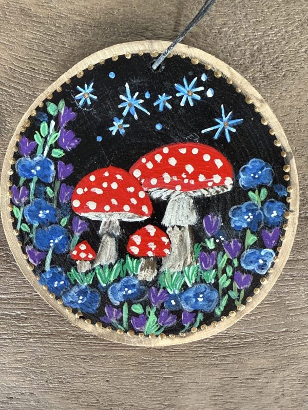 Product Image: Night Whisper — Original Hand-Painted Aspen Wood Slice