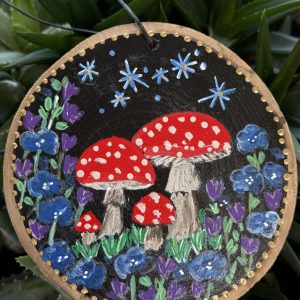 Product Image: Night Whisper — Original Hand-Painted Aspen Wood Slice