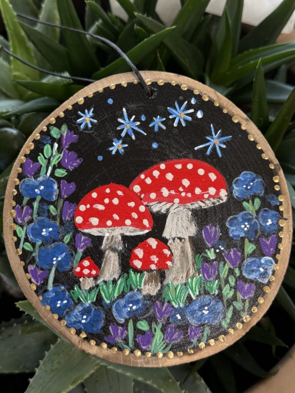 Product Image: Night Whisper — Original Hand-Painted Aspen Wood Slice